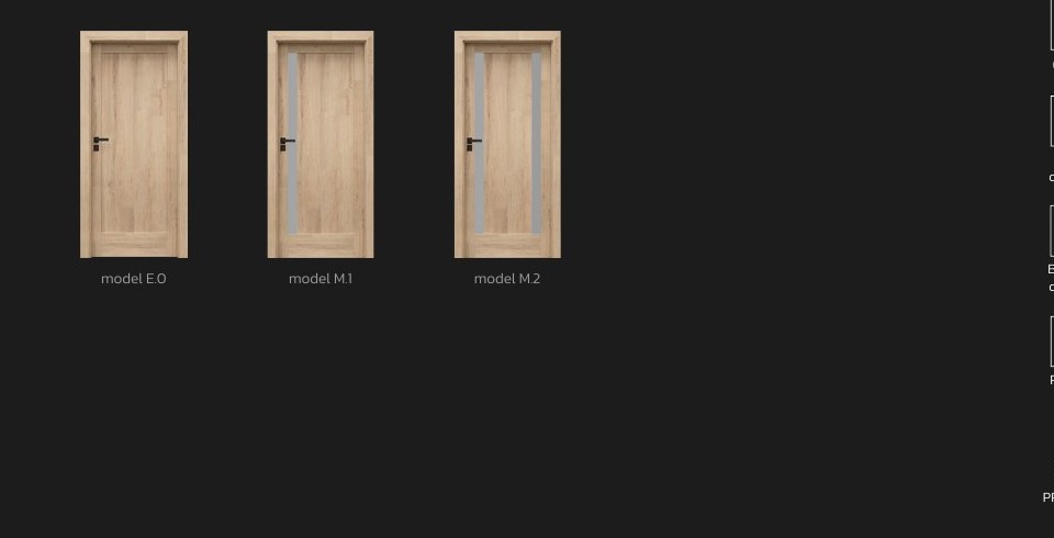 Modely kolekce PORTA DOOR Verte Home E.0 + M podle katalogu