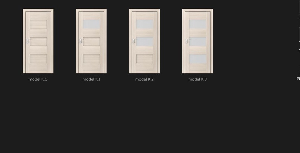 Modely kolekce PORTA DOOR Koncept K podle katalogu