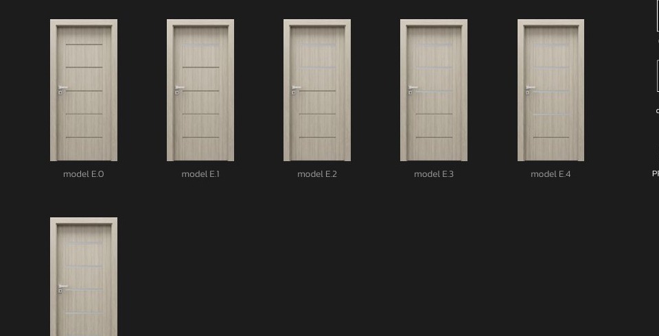 Modely kolekce PORTA DOOR Verte Premium E podle katalogu