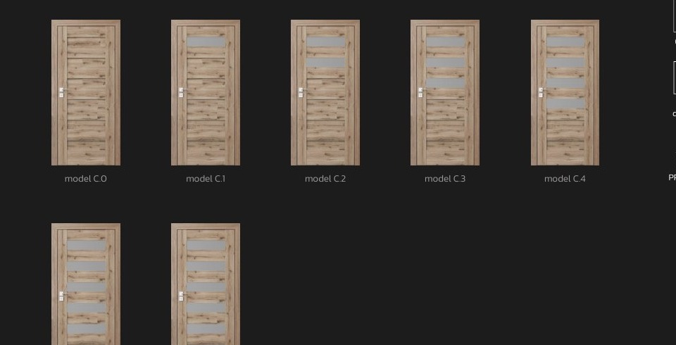 Modely kolekce PORTA DOOR Koncept C podle katalogu