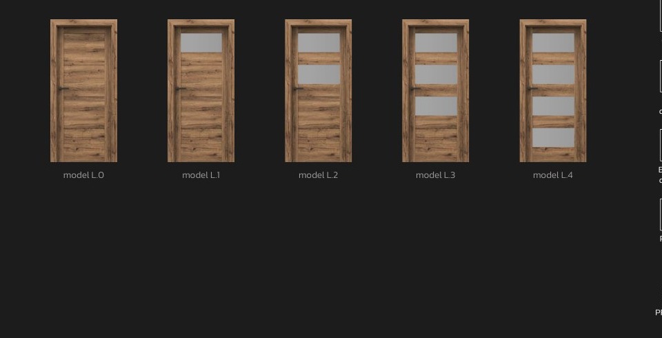Modely kolekce PORTA DOOR Verte Home L podle katalogu