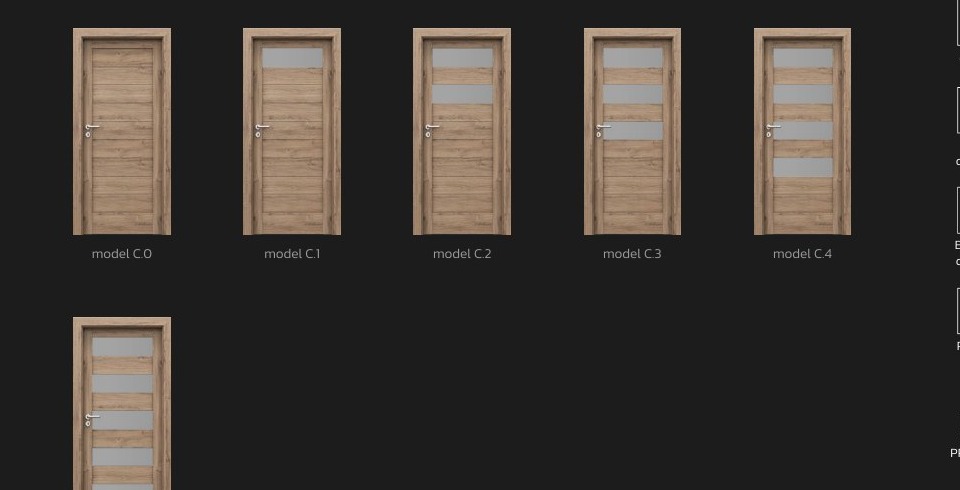 Modely kolekce PORTA DOOR Verte Home C podle katalogu
