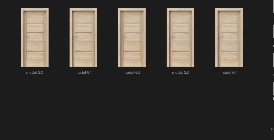 Modely kolekce PORTA DOOR Verte Home G podle katalogu