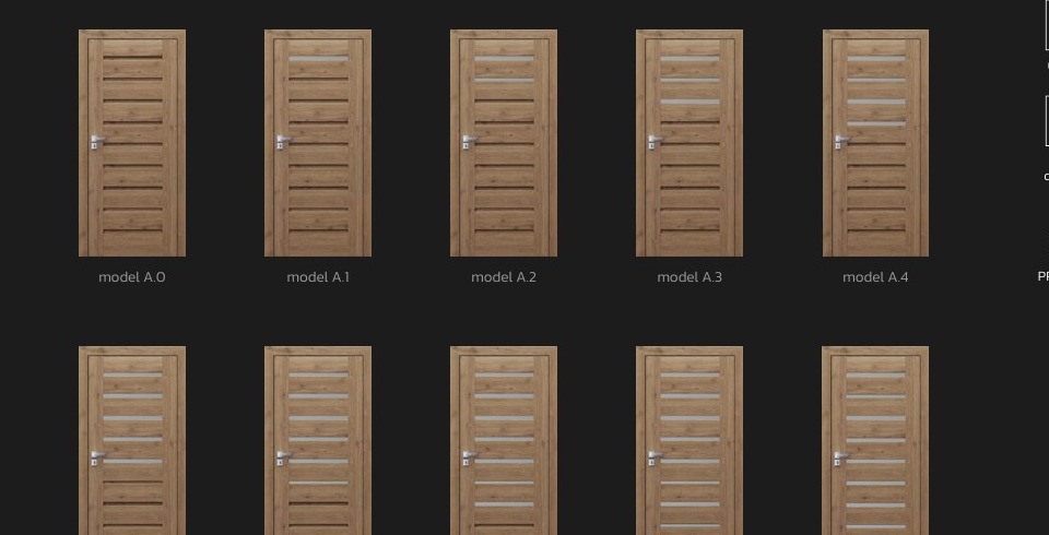 Modely kolekce PORTA DOOR Koncept A podle katalogu