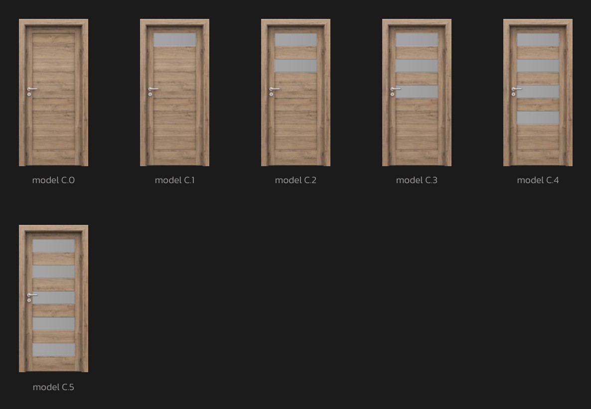Modely kolekce PORTA DOOR Verte Home C podle katalogu