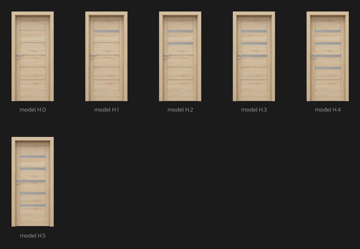 Modely kolekce PORTA DOOR Verte Home H podle katalogu