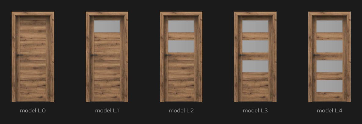 Modely kolekce PORTA DOOR Verte Home L podle katalogu