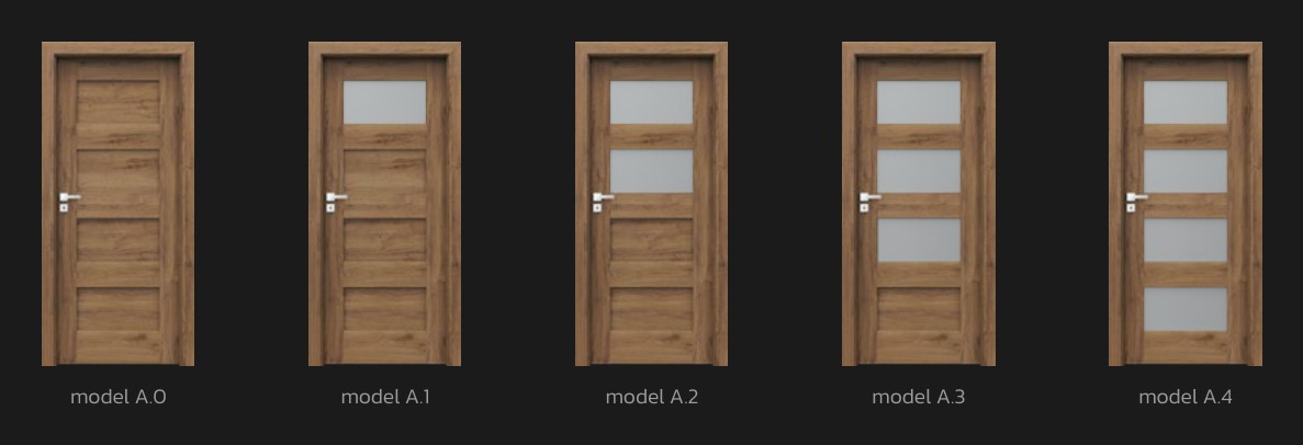 Modely kolekce PORTA DOOR Verte Premium A podle katalogu