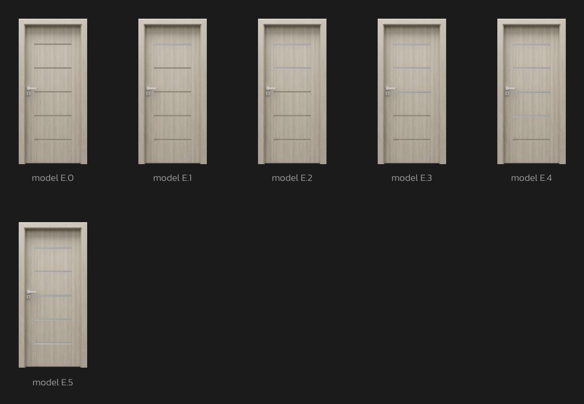 Modely kolekce PORTA DOOR Verte Premium E podle katalogu