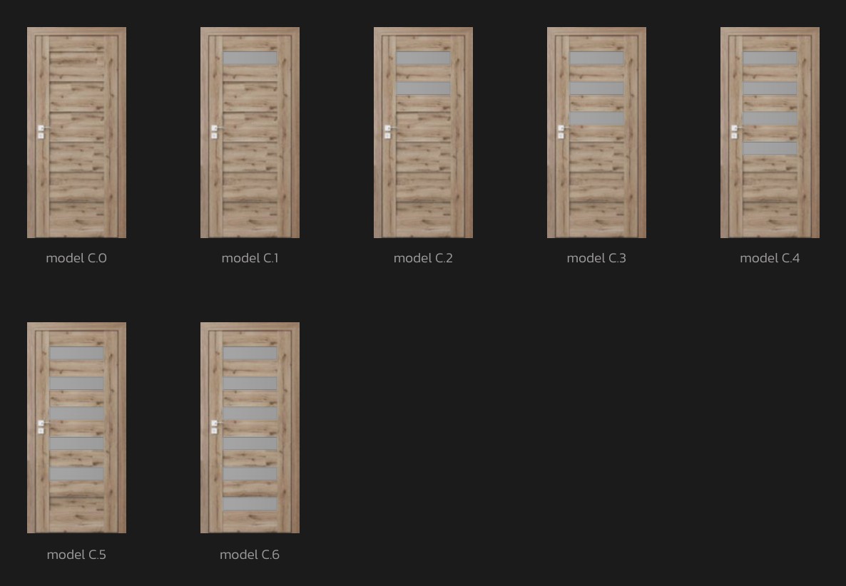 Modely kolekce PORTA DOOR Koncept C podle katalogu