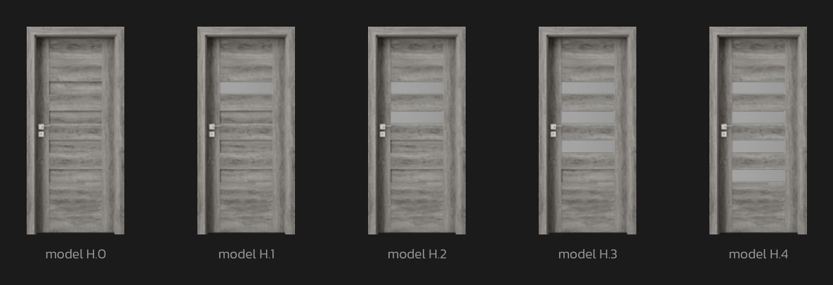 Modely kolekce PORTA DOOR Koncept H podle katalogu