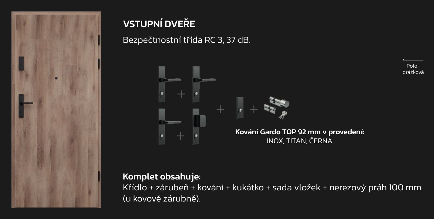 Modely kolekce PORTA DOOR Extreme RC 3 podle katalogu